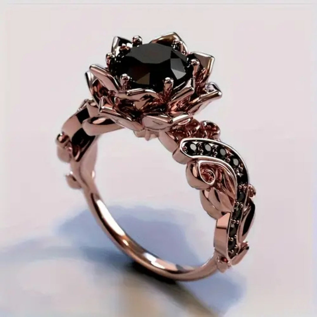 Bague en Cristal Rose Noir