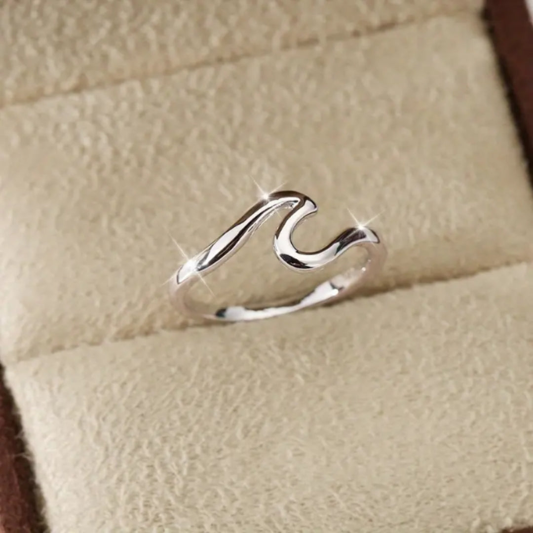 Bague Ondulée Argentée