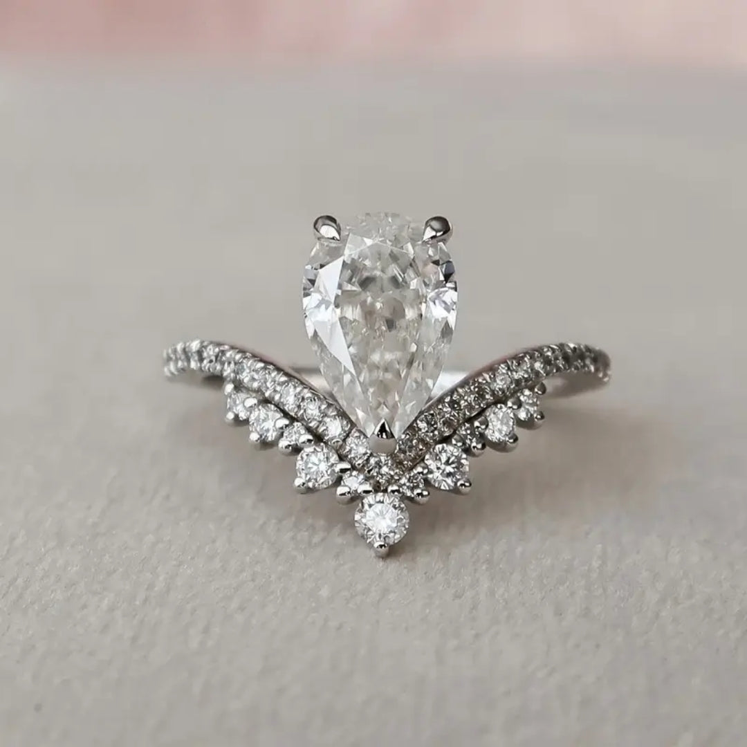 Bague en Argent avec Couronne en Zirconia