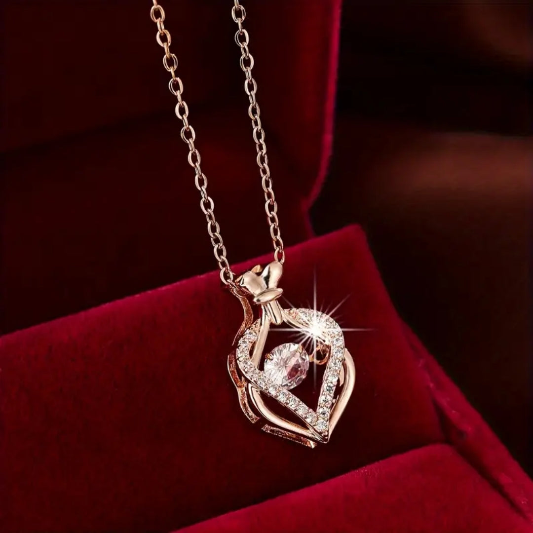 Collier Flask en Cristal Élégant Rose