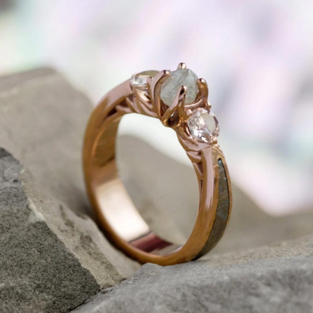 Bague en Or Rose Opale