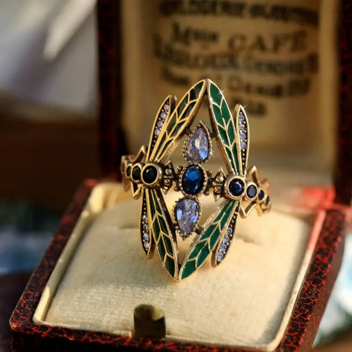 Bague en Cristal Mandala Fleur Vintage