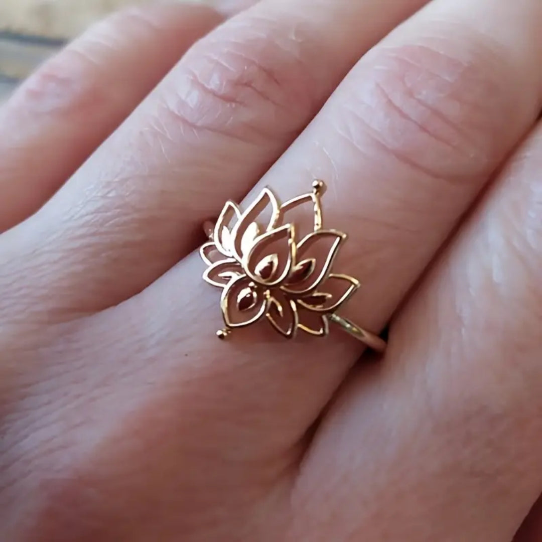Bague Fleur de Lotus Doré