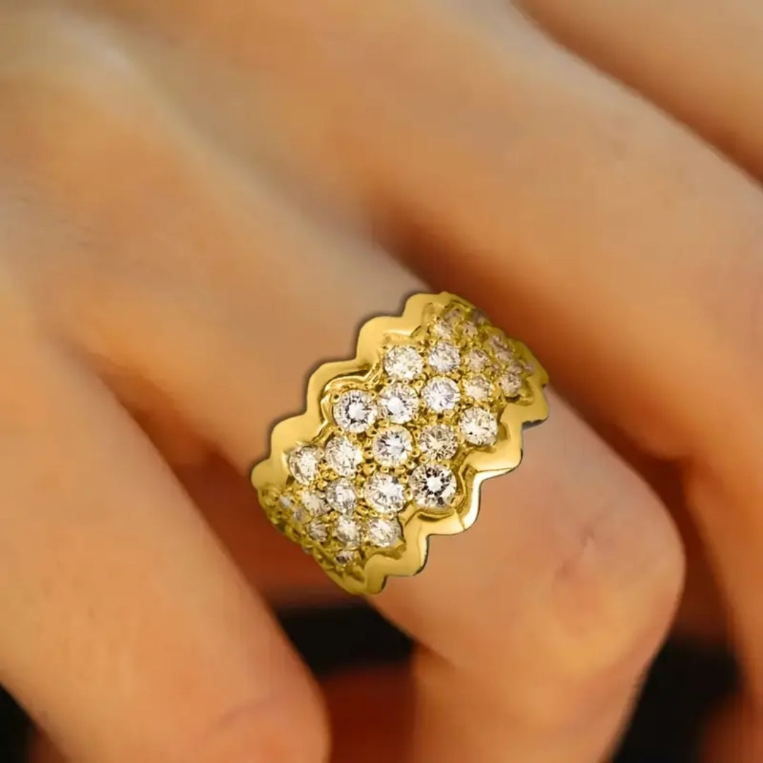 Bague en Zirconium Doré