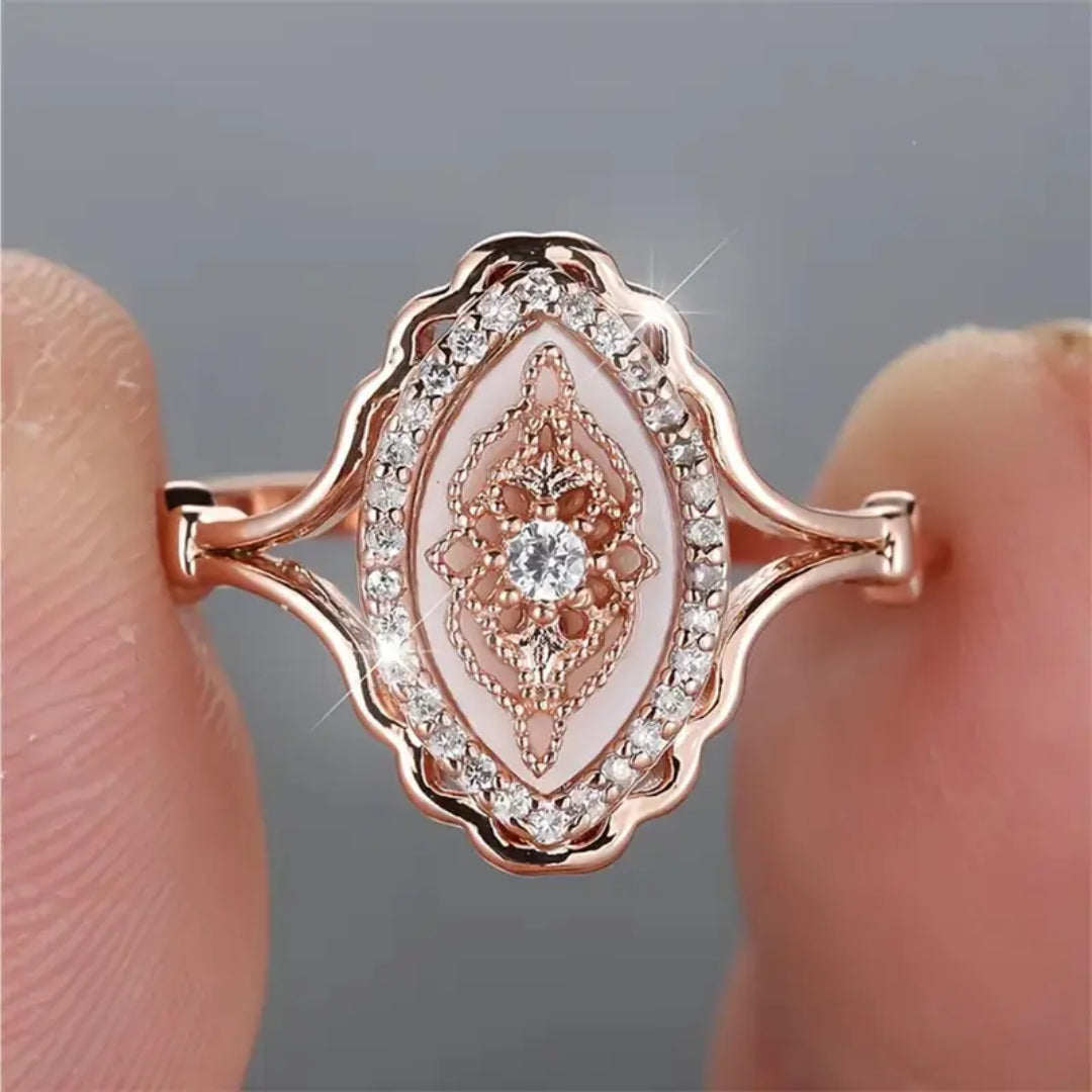 Bague en Cristal Mandala Rose