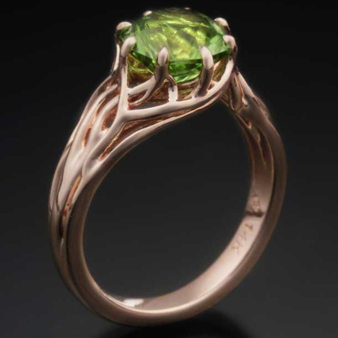 Bague en Cristal d'Olive Rose