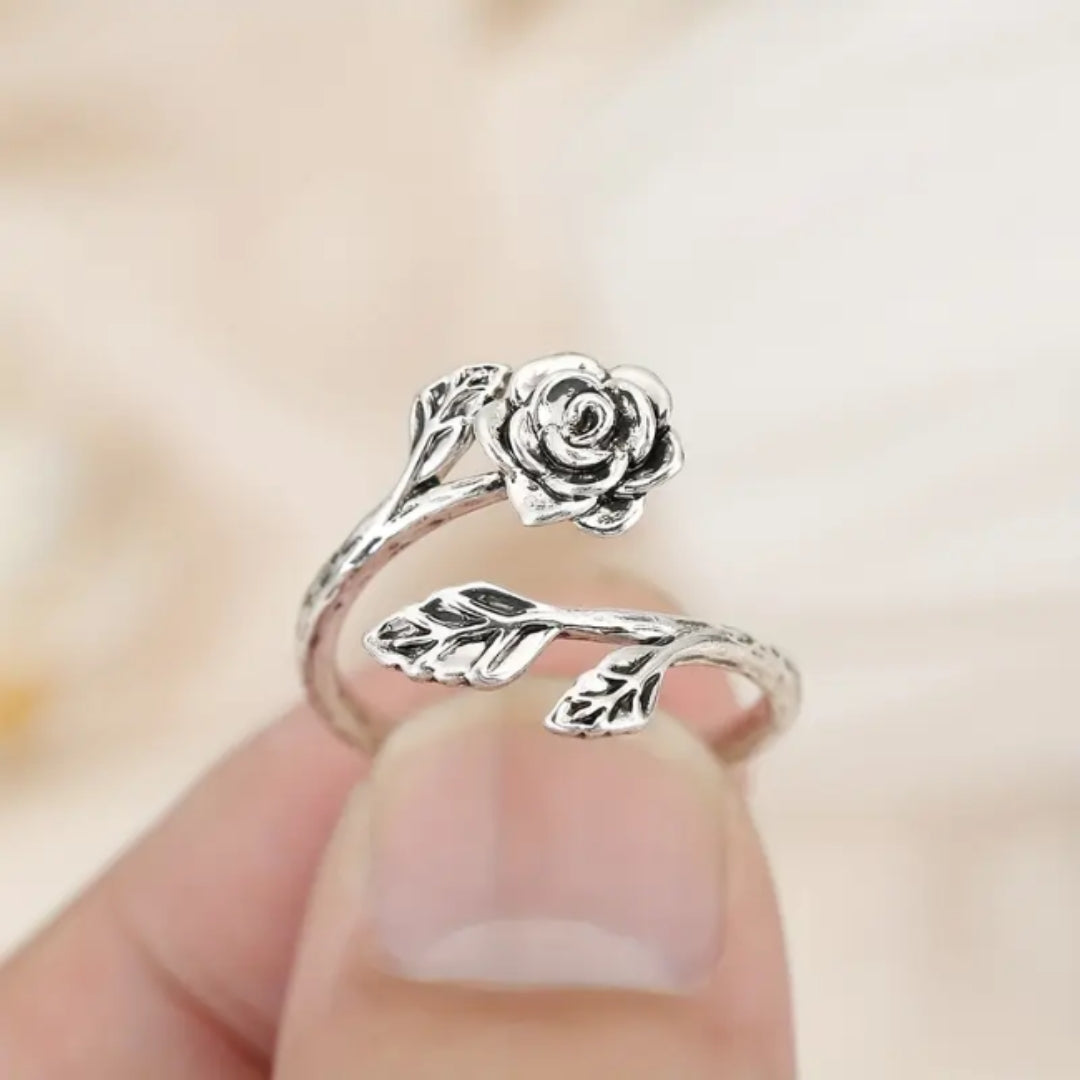 Bague en Argent Rose Ajustable