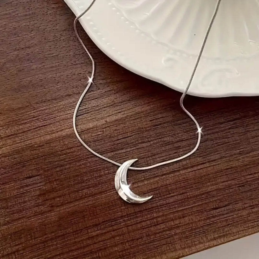 Collier Argenté Lune