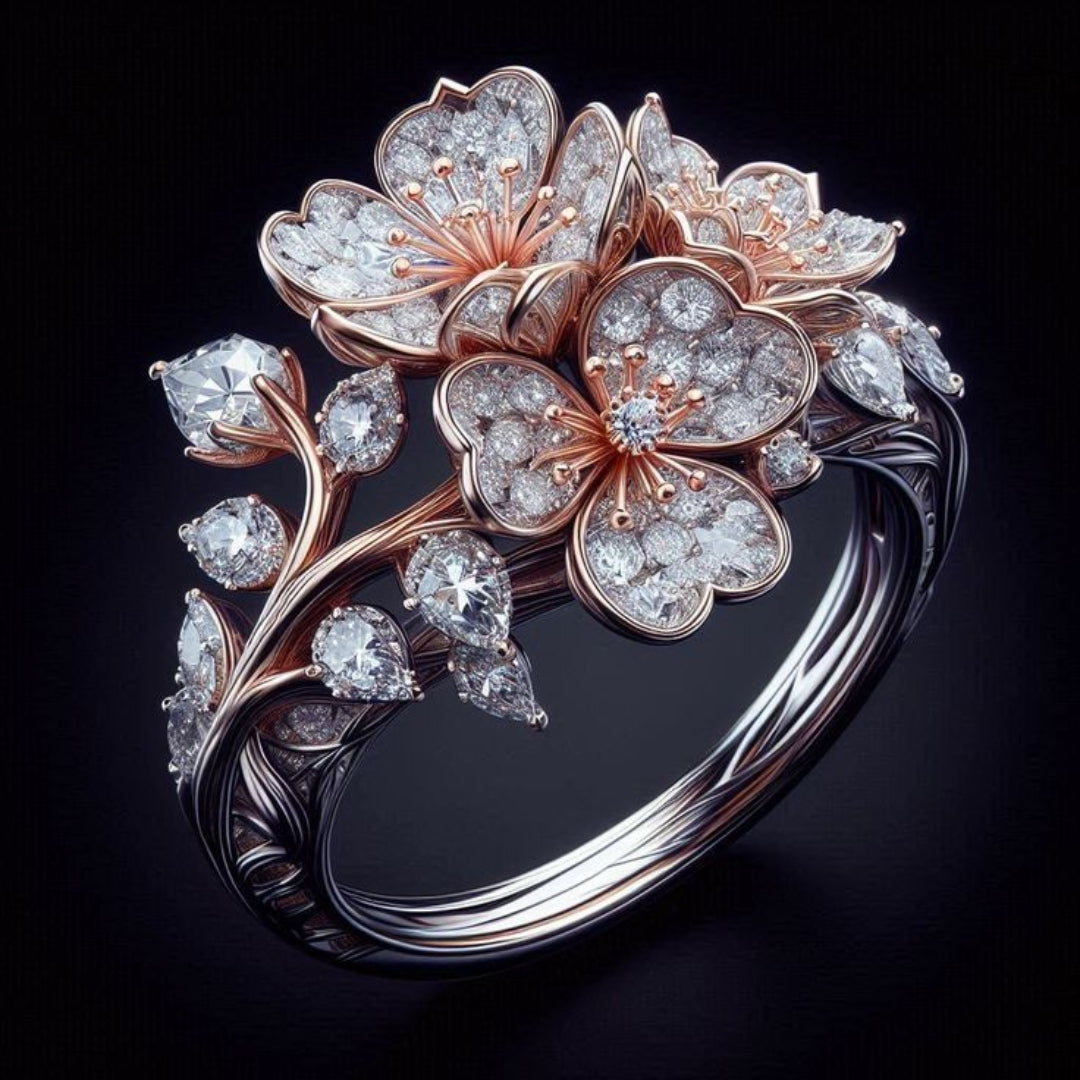 Bague en Cristal Gris
