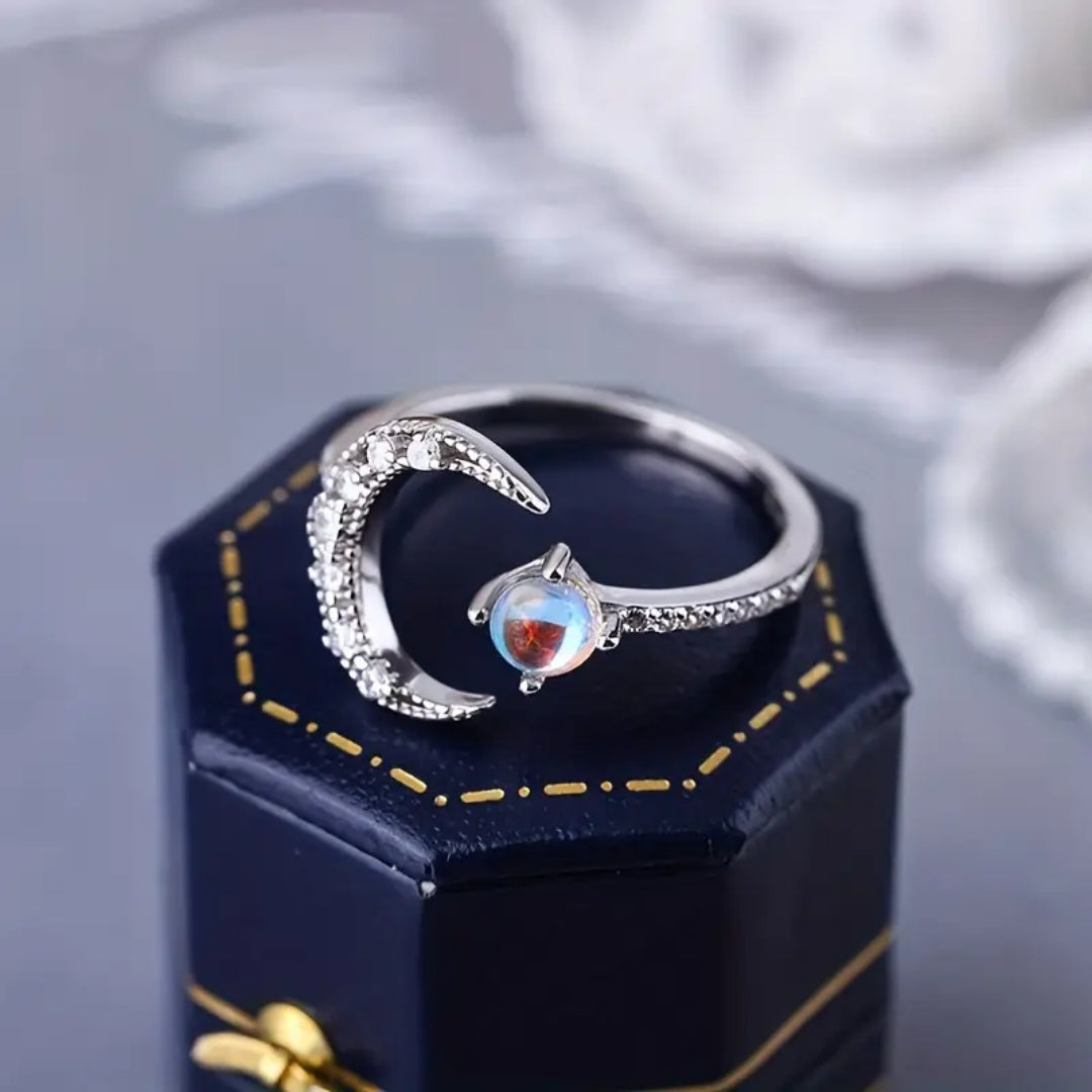 Bague en Argent Cristal Lune