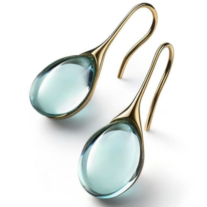 Boucles d'oreilles en cristal en or et argent