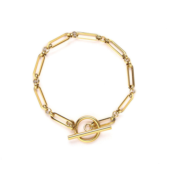 Bracelet T-Bar en Or Blanc
