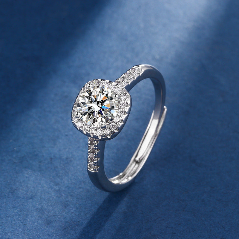 Ensemble Aria Carré Rayonnant | Or Blanc