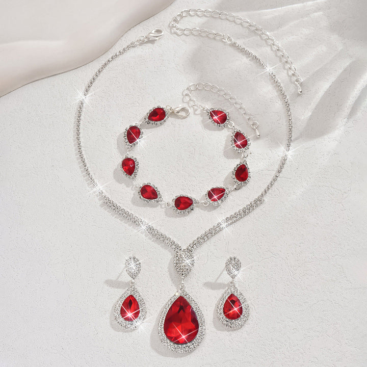 Ensemble de bijoux Thalira Bloodwynne | Or blanc
