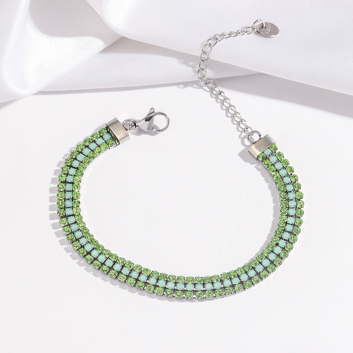 Bracelet Signature Brillant | Or Blanc