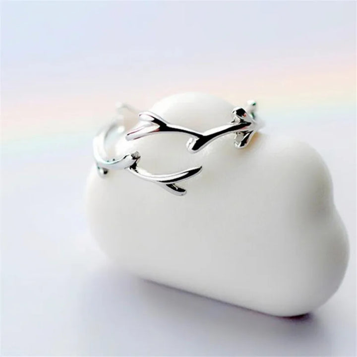 Bague en Argent Sterling en Forme de Branche