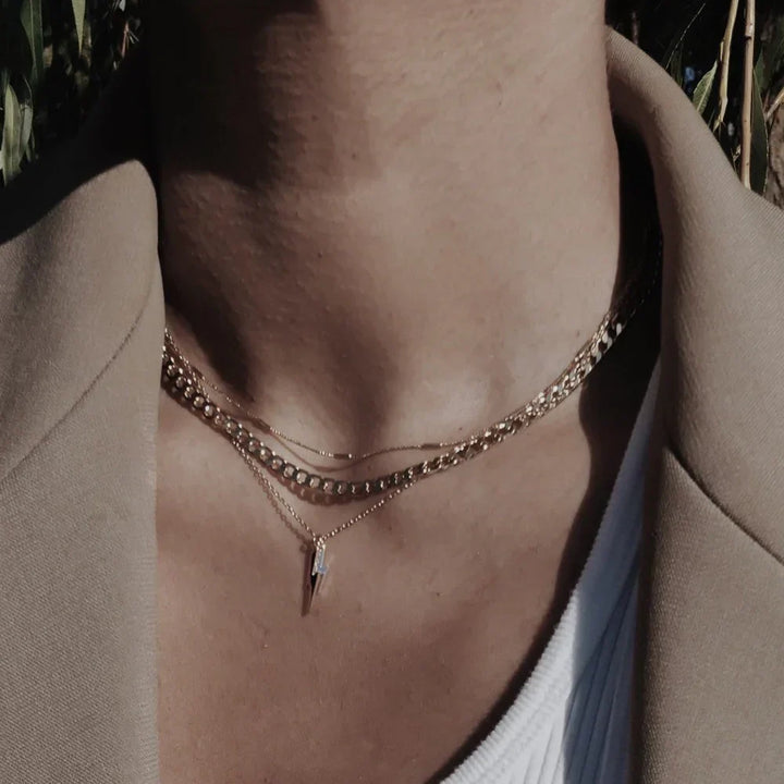 Collier en Chaîne à Maillons Plat | Or