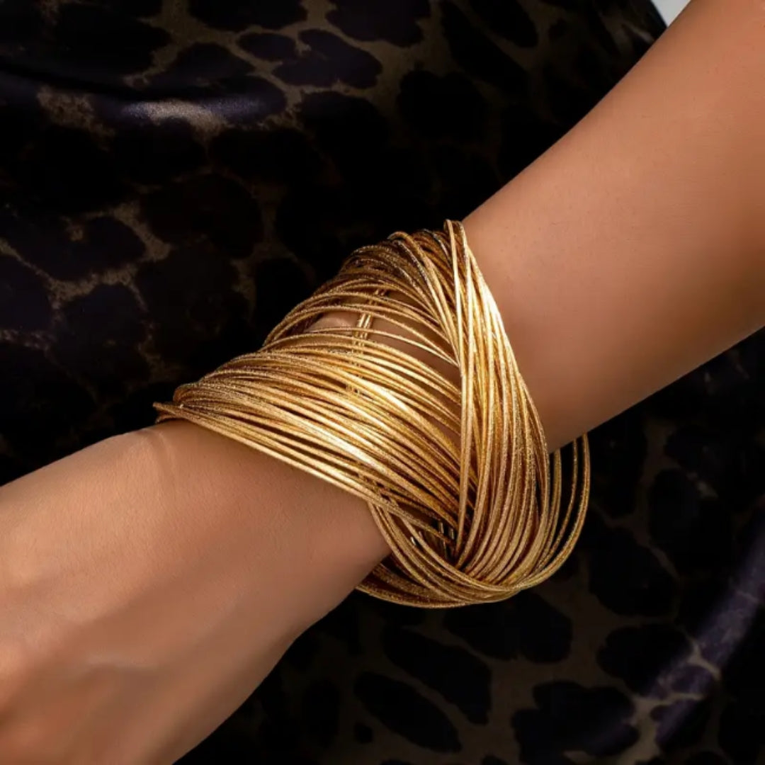 Bracelet en fils dorés