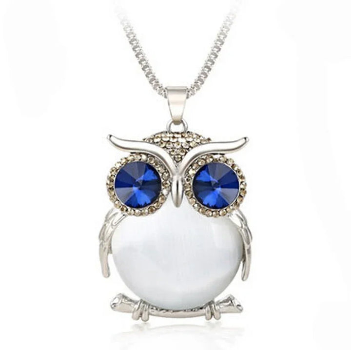 Collier Pendentif Hibou en Cristal