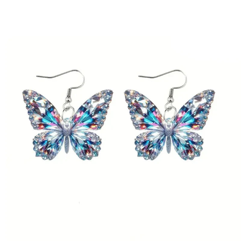Boucles d'oreilles affirmées Papillon Étincelant