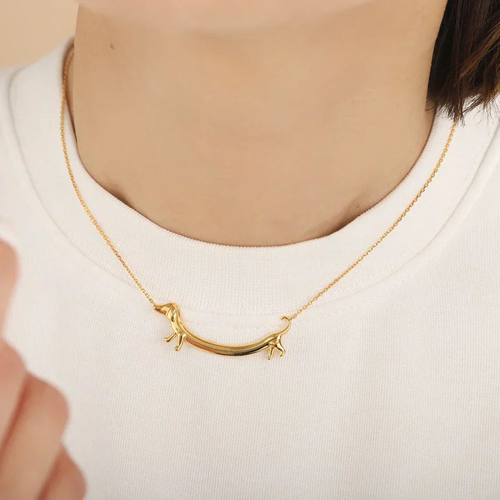 Collier Teckel en Ton Or
