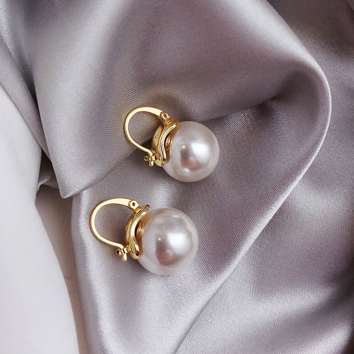 Boucles d'oreilles en perles épaisses en or