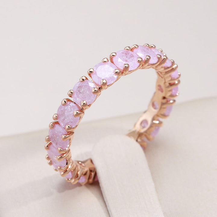 Bague en Zircon Ronde de Luxe