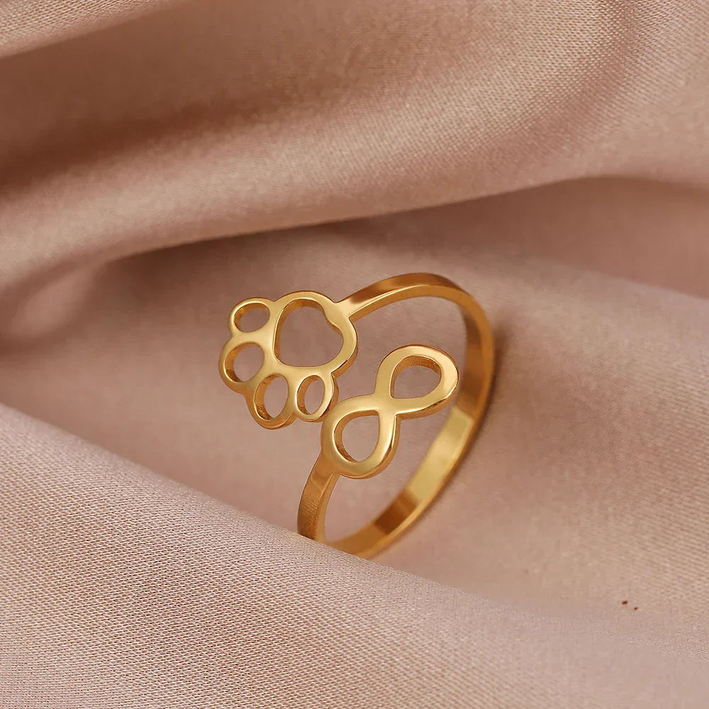 Bague Infini Ajustable en Acier Inoxydable