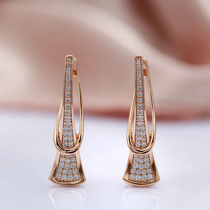 Boucles d'oreilles en cristal à couches radieuses | Or