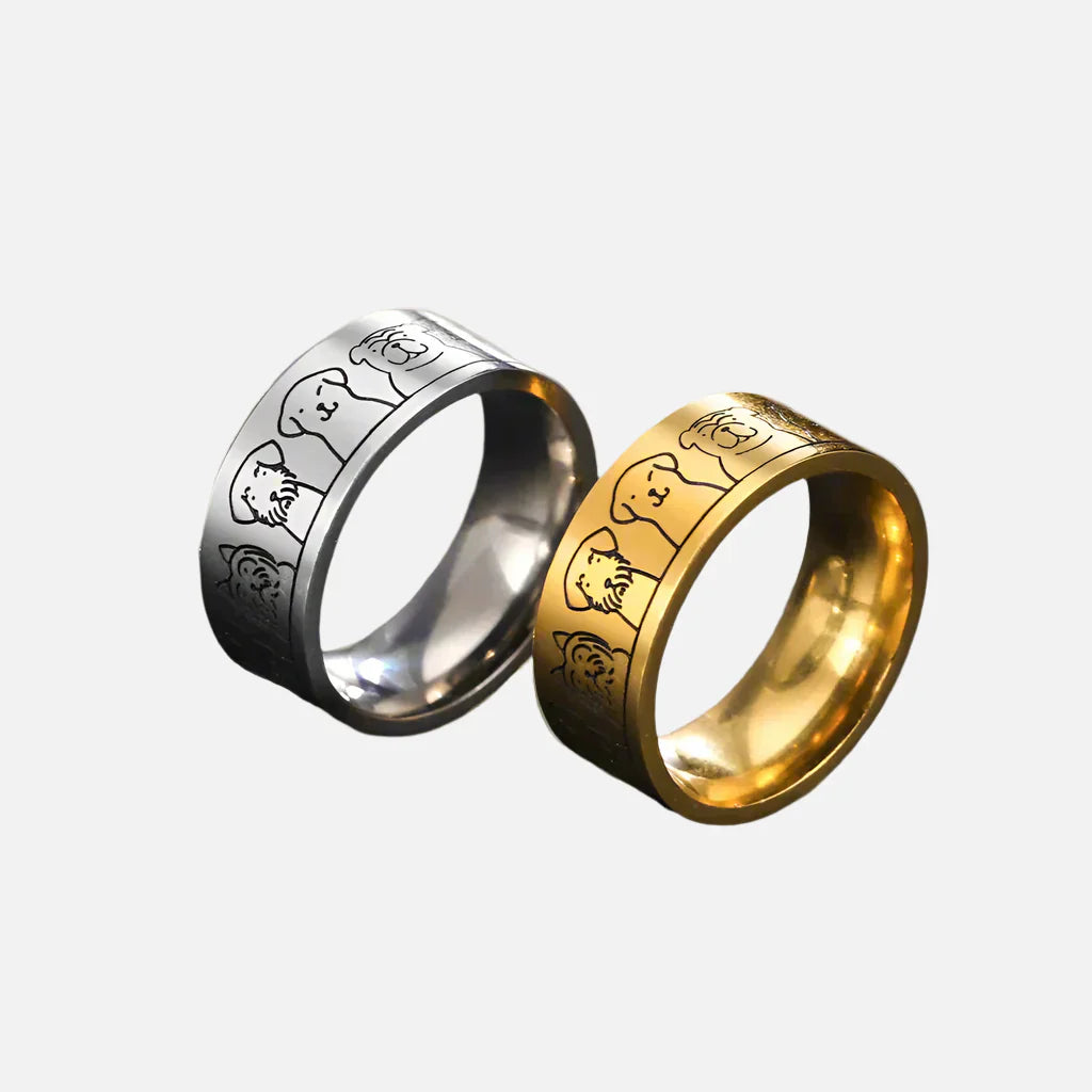Bague Large en Acier Inoxydable – Design Gravé pour Femmes