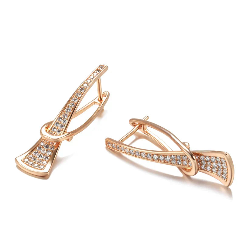 Boucles d'oreilles en cristal à couches radieuses | Or