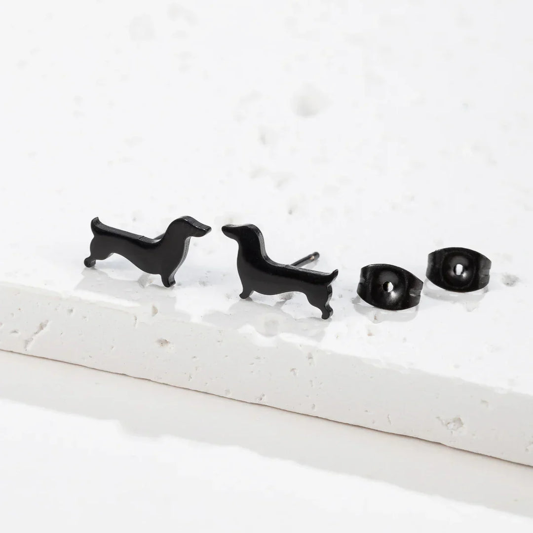 Boucles d'oreilles en forme de Teckel