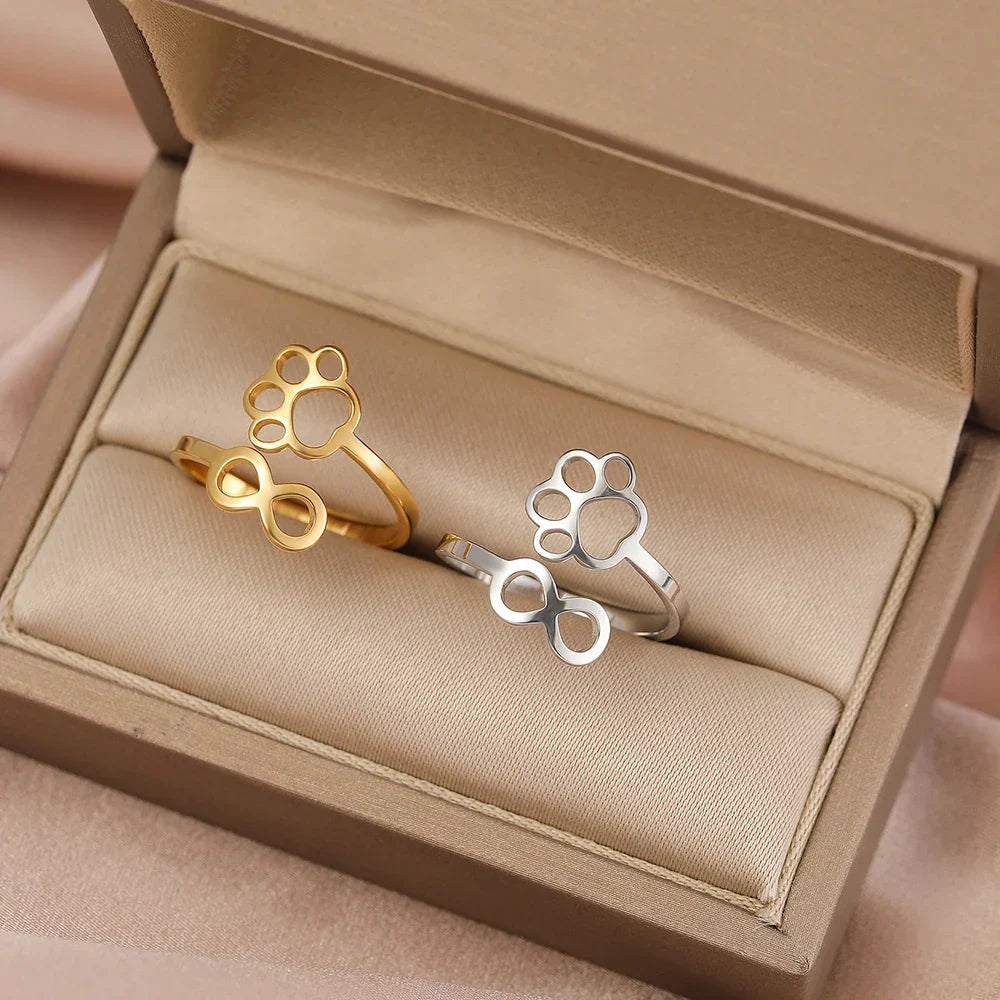 Bague Infini Ajustable en Acier Inoxydable