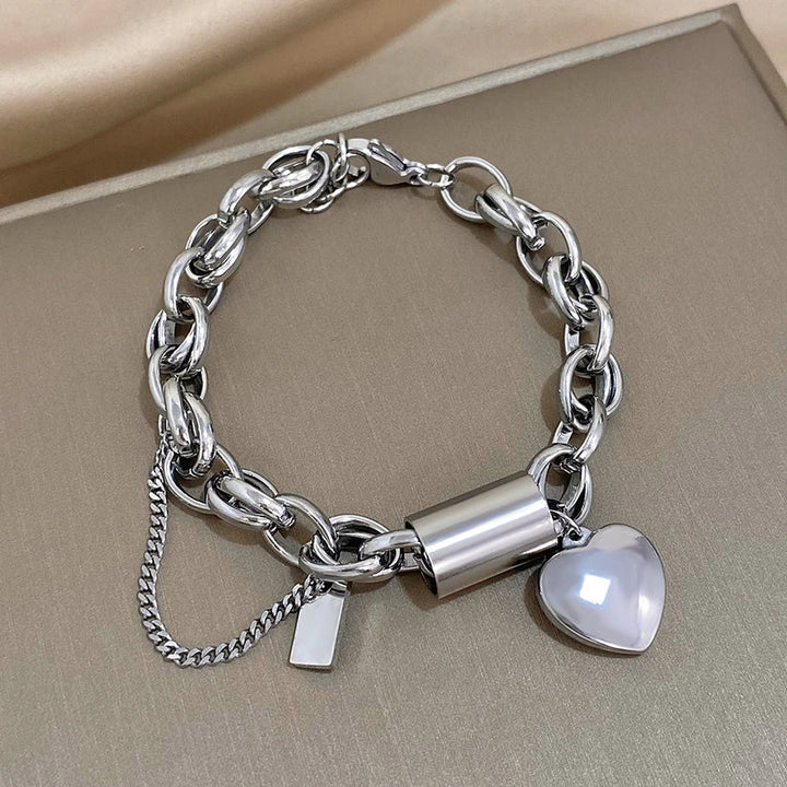 Bracelet Épaissi Réconfortant | Or Blanc