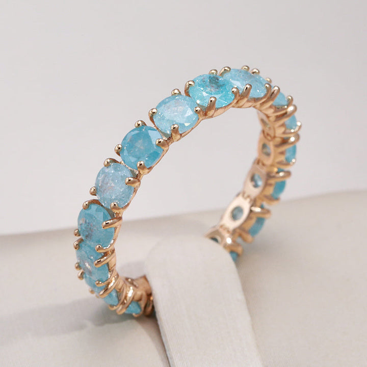 Bague en Zircon Rond de Luxe