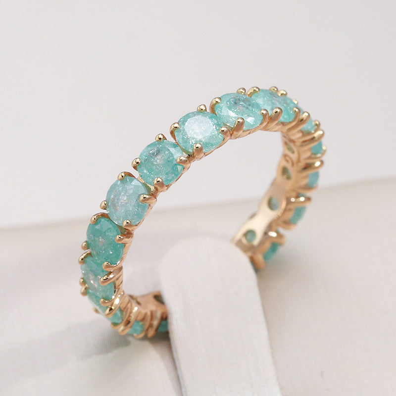 Bague en Zircon Rond de Luxe