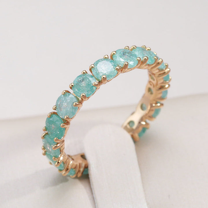 Bague en Zircon Ronde de Luxe