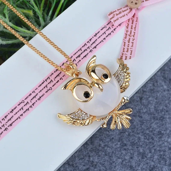 Pendentif en Opale Hibou Sagesse