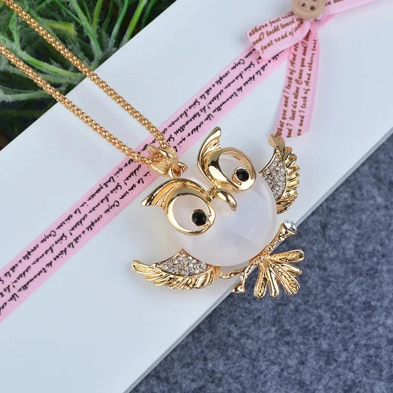 Pendentif en Opale Hibou Sagesse