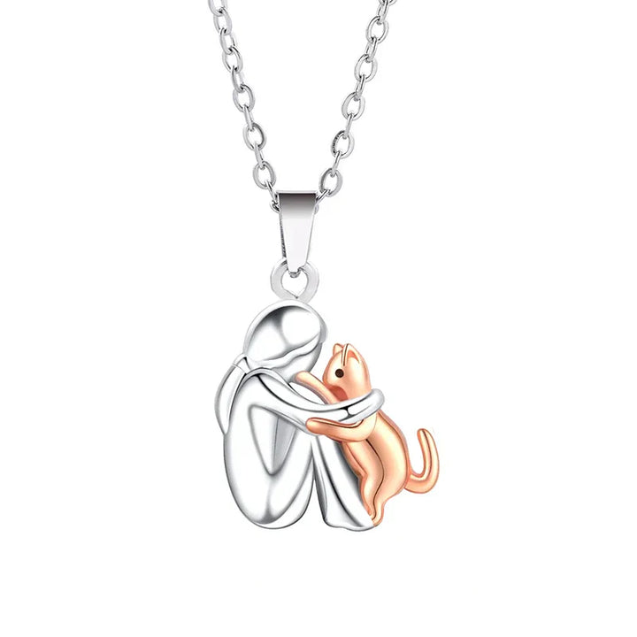 Pendentif Collier Chat Enveloppé