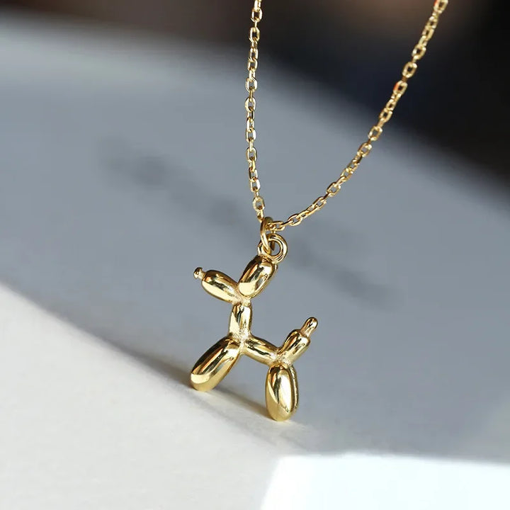 Pendentif en Forme de Chien Ballon en Or