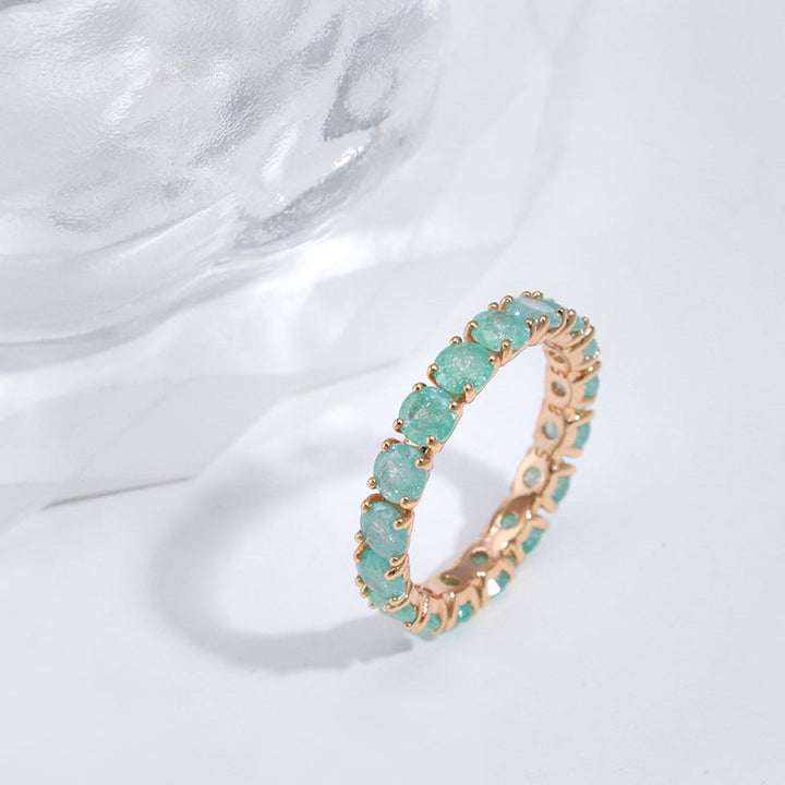 Bague en Zircon Ronde de Luxe
