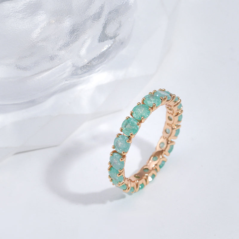 Bague en Zircon Rond de Luxe