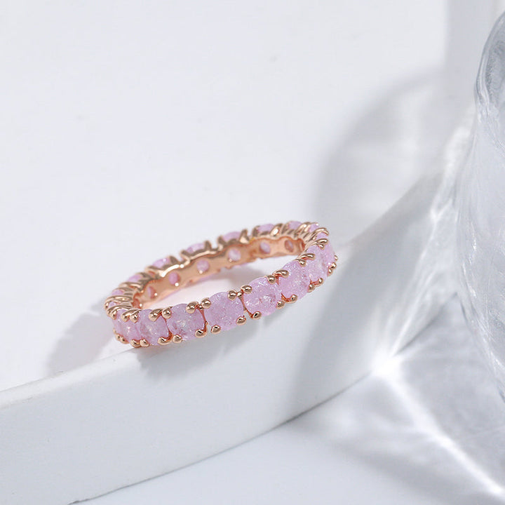 Bague en Zircon Ronde de Luxe