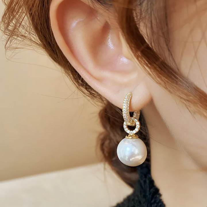 Boucles d'oreilles en perles éblouissantes