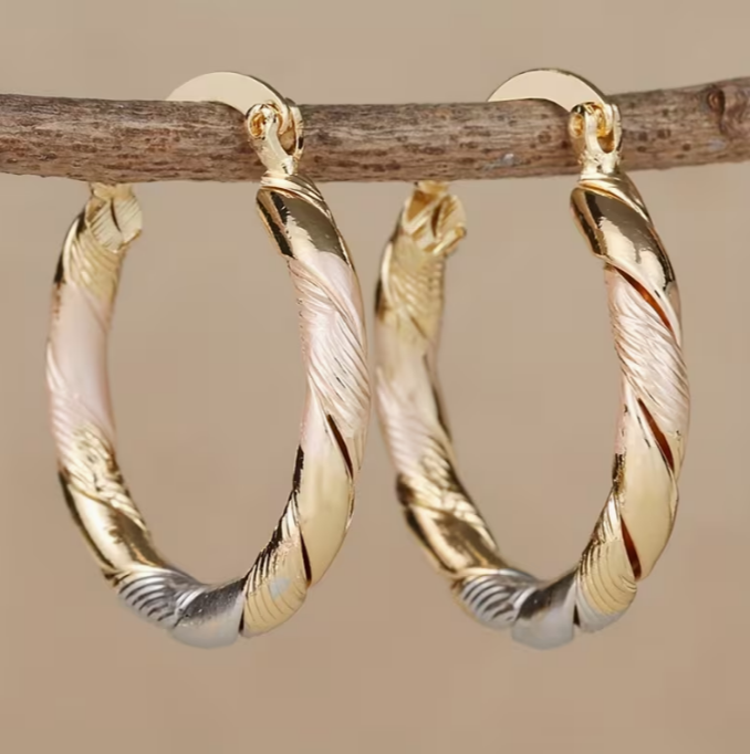 Boucles d'oreilles torsadées Twilight Harmony
