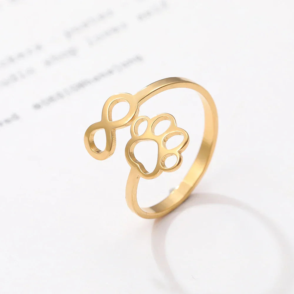 Bague Infini Ajustable en Acier Inoxydable