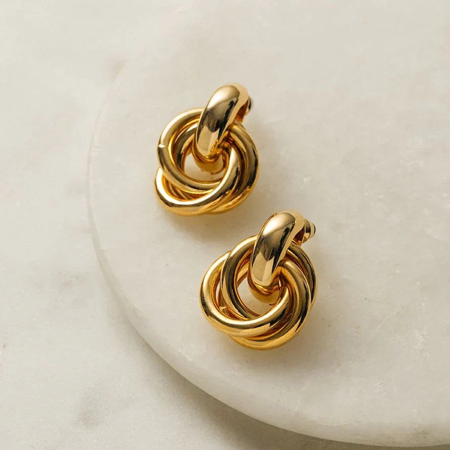 Boucles d'oreilles entrelacées | Or