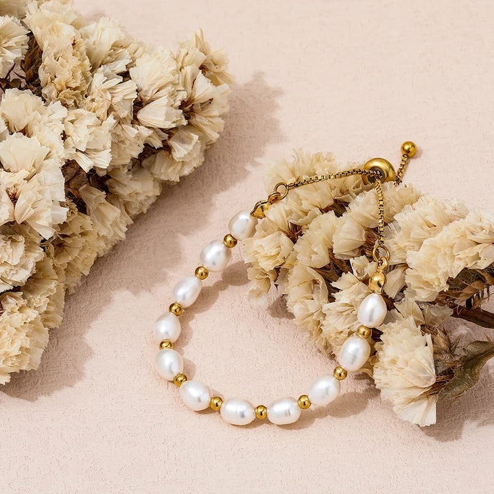 Bracelet Classique en Perles et Or