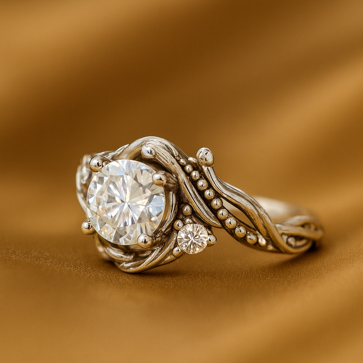Bague en Zirconium Argent Élégante